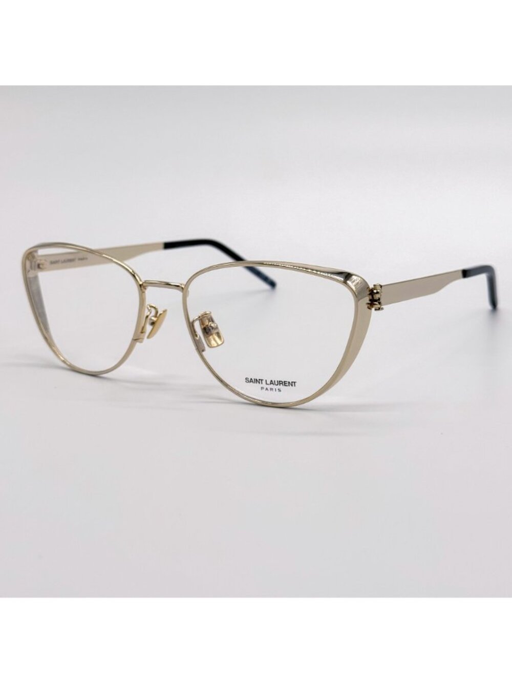 NEW SAINT LAURENT EYEGLASSES SLM92 004 WOMEN CAT EYE GOLD EYEWEAR SL M92 - Picture 2 of 11